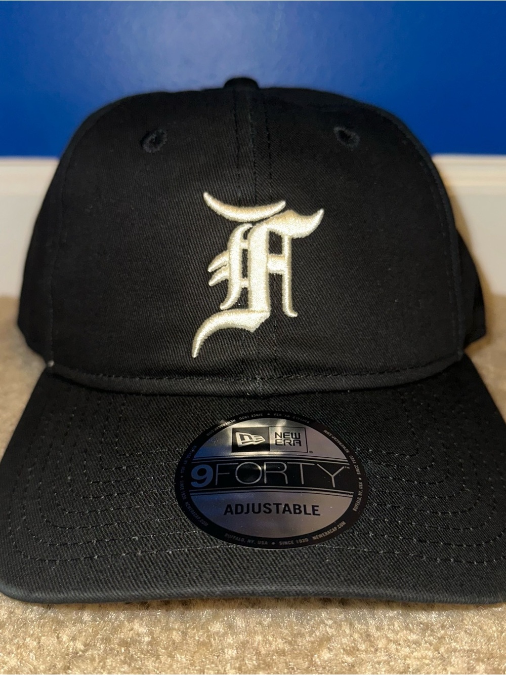 New Era x Fear of God Chicago White Sox Hat Cap Black 9FORTY Adjustable MLB